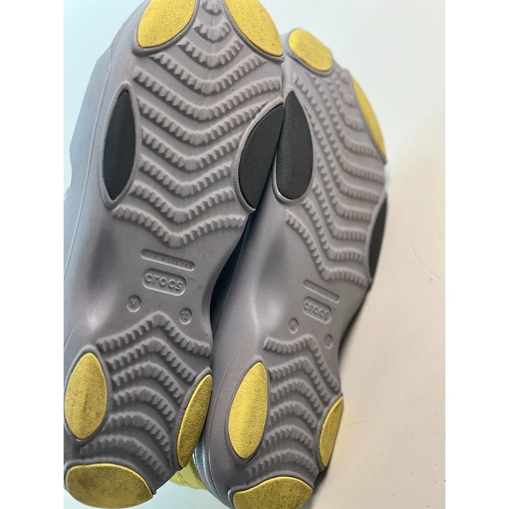 Crocs Men's Sandal Size 13 Grey All-Terrain Clogs Lightweight‎ Comfort Shoes